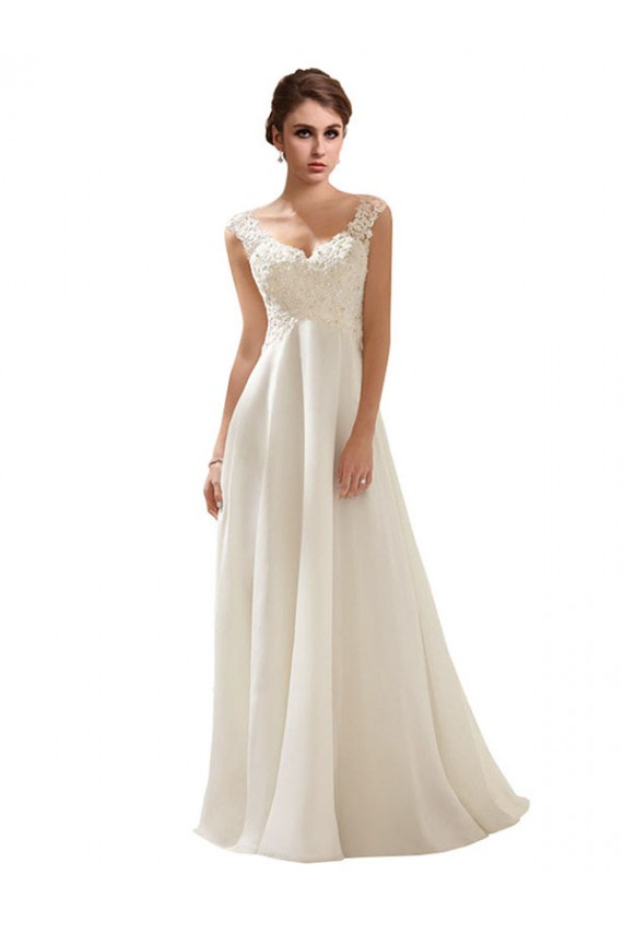 Best V-Neck Lace Wedding Dress On Chiffon Sydney