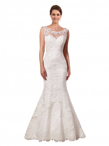 Best Bateau Illusion Sweetheart Lace Wedding Dress Sydney