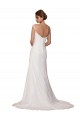 Best V-Neck Sheath Chiffon Wedding Dress with Straps Sydney