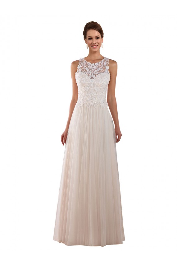 Best High Neck A-Line Tulle Wedding Dress with Lace Back Sydney