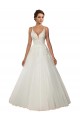 Best Modern Spaghetti Straps Ball Gown Tulle Wedding Dress with Lace Bodice Sydney
