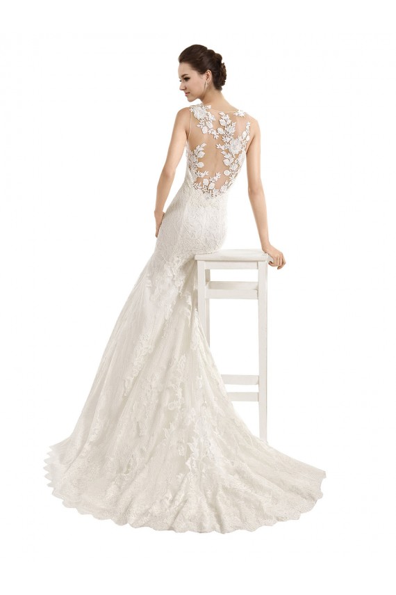 Best Illusion Neck Mermaid All Over Lace Wedding Dress Sydney