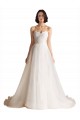Best Strapless Sweetheart Lace Bodice A-Line Organza Wedding Dress Sydney