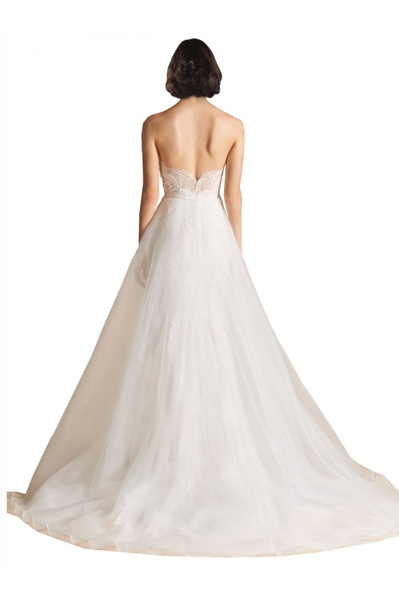 Best Strapless Sweetheart Lace Bodice A-Line Organza Wedding Dress Sydney