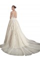 Best Illusion Neck A-Line Tulle Wedding Dress Sydney