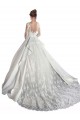 Best Long Sleeves Illusion Neck A-Line Satin Wedding Dress with Lace Bodice Sydney