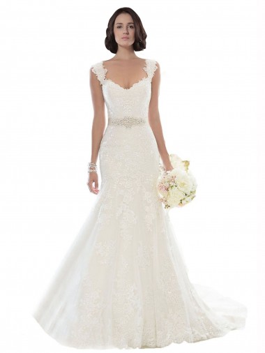 Best Off the Shoulder Mermaid Lace Beach Wedding Dress with Beaded Belt Sydney