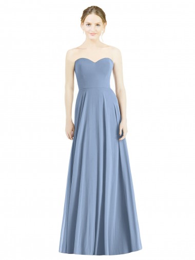 Best Strapless Sweetheart Chiffon Bridesmaid Dress Sydney