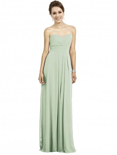 Best Full Length Strapless Chiffon Bridesmaid Dress with Sweetheart Neckline Sydney