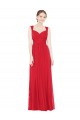 Best Full-Length Long Chiffon Bridesmaid Dress with Side Front Slit Sydney