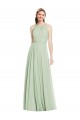 Best Open Back Halter Chiffon Bridesmaid Dress with Flowy Bow Sydney