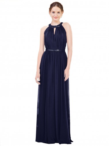Best Vintage Full-Length Sleeveless Chiffon Bridesmaid Dress  Sydney