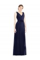 Best Full-Length V-Neck Lux Chiffon Bridesmaid Dress with V-Back Sydney