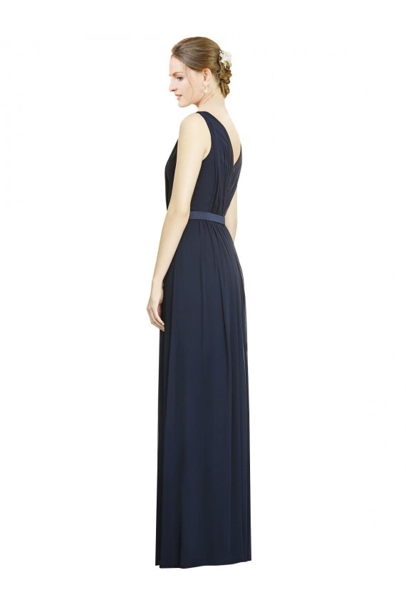 Best Full-Length V-Neck Lux Chiffon Bridesmaid Dress with V-Back Sydney