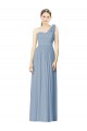 Best Flower Shoulder Draped One Shoulder Chiffon Bridesmaid Dress Sydney