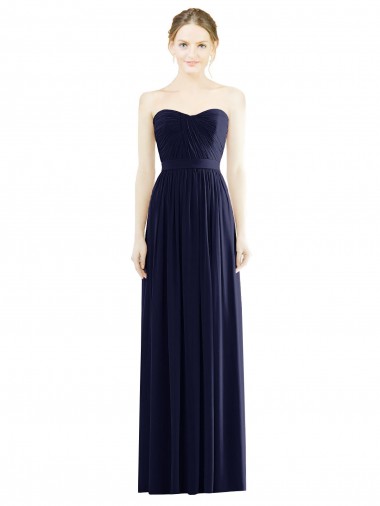 Best Low Back Draped Strapless Chiffon Formal Bridesmaid Dress  Sydney