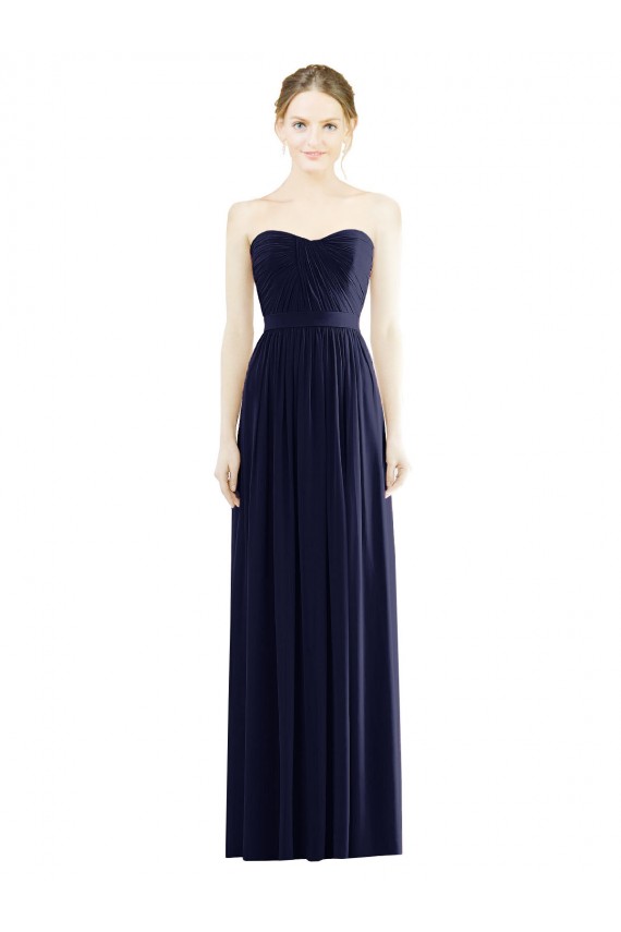 Best Low Back Draped Strapless Chiffon Formal Bridesmaid Dress  Sydney