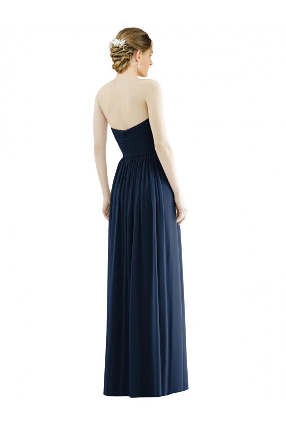Best Low Back Draped Strapless Chiffon Formal Bridesmaid Dress  Sydney