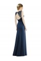 Best Lace Bodice Open Back Trumpet Chiffon Bridesmaid Dress with Bow Belt Sydney