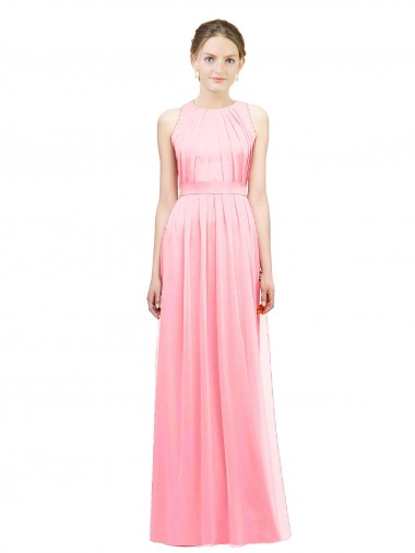 Best Sleek Halter Neck Chiffon Bridesmaid Dress  Sydney