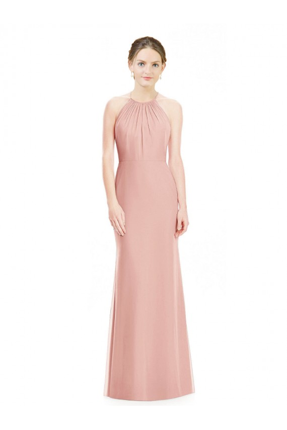 Best Halter Neck Trumpet Chiffon Bridesmaid Dress Sydney