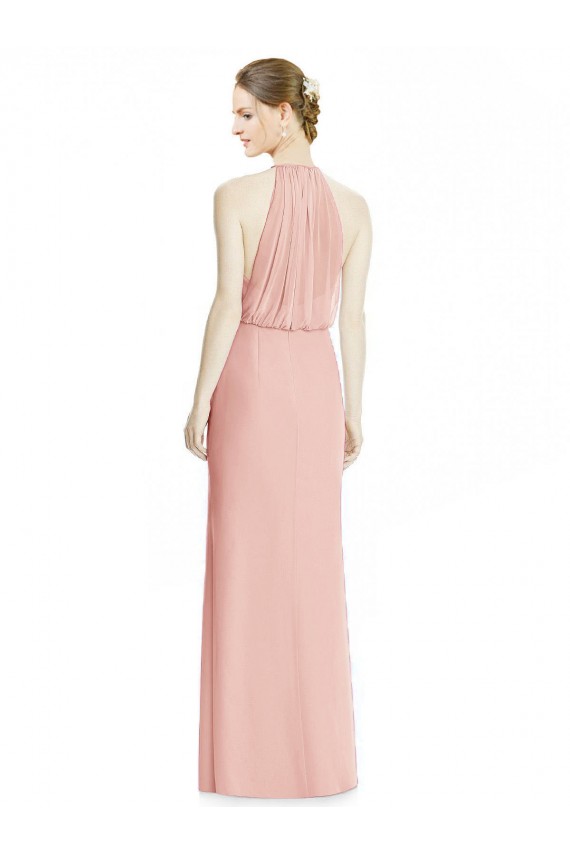 Best Halter Neck Trumpet Chiffon Bridesmaid Dress Sydney