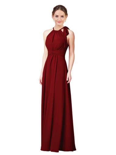 Best Luxe Chiffon Bridesmaid Dress with Open Slit In the Back Sydney