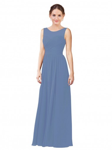 Best Luxe Chiffon Bridesmaid Dress with Illusion and Sweetheart Neckline Sydney