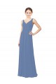 Best Draped V-Neck Luxe Chiffon Bridesmaid Dress Sydney