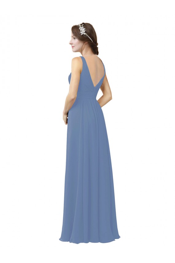 Best Draped V-Neck Luxe Chiffon Bridesmaid Dress Sydney