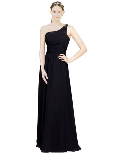 Best Sweetheart Chiffon Bridesmaid Dress with Beaded One Shoulder Strap Sydney