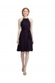 Best Short Knee Length High Neck Chiffon Bridesmaids Dress Sydney
