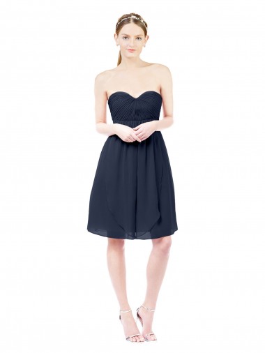 Best Sweetheart Cocktail Knee Length Chiffon Cocktail Bridesmaid Dress Open Back Sydney