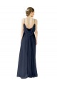 Best Spaghetti Straps Open Back Long Chiffon Bridesmaid Dress Sydney