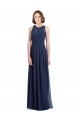 Best Chiffon High Neck Sleeveless Bridesmaid Dress with Pleats Sydney