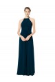 Best Spaghetti Strap Long Chiffon Halter A-Line Bridesmaid Dress Sydney