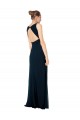 Best Long Chiffon V-Neck Sleeveless Bridesmaid Dress with Large Keyhole Back Sydney