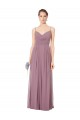 Best V-Neck Spaghetti Strap Open Back Long Chiffon Bridesmaid Dress Sydney