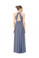 Best Long Chiffon High-Neck Sleeveless Bridesmaid Dress Sydney