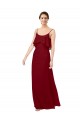 Best Scoop Neck Chiffon Bridesmaid Dress with Spaghetti Straps and Low Back Sydney
