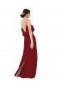 Best Scoop Neck Chiffon Bridesmaid Dress with Spaghetti Straps and Low Back Sydney