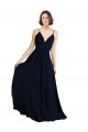 Best Simple Chiffon Bridesmaid Dress with Deep V-Neckline Sydney