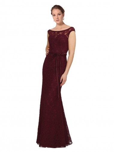 Best Lace Bridesmaids Dress with Matching Satin Tie Sash Sydney