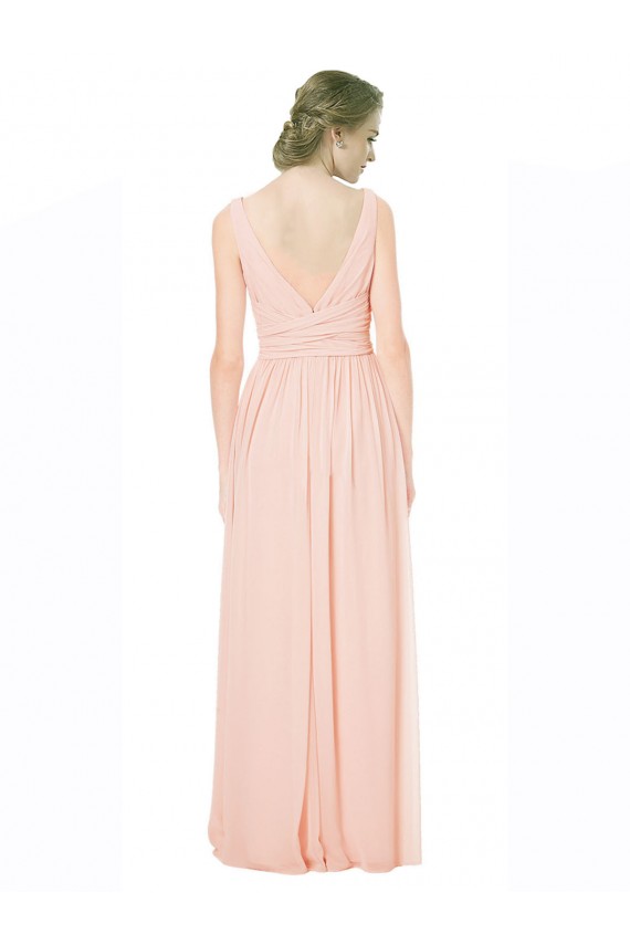 Best Full Length Chiffon Bridesmaid Dress with V-Front and Back Sydney