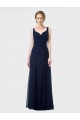 Best Long Chiffon Bridesmaid Dress with Sweetheart Neckline and Shoulder Straps Sydney