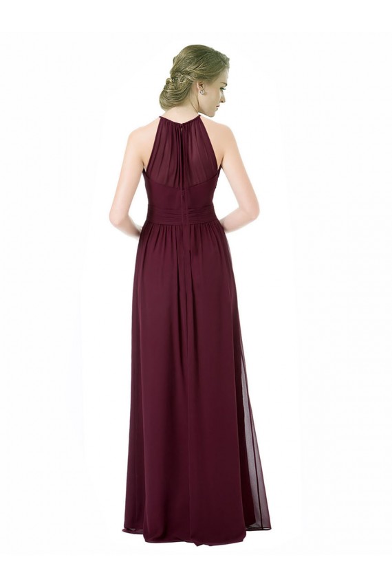 Best Full Length Chiffon Sweetheart Bridesmaid Dress with An Illlusion Overlay Sydney