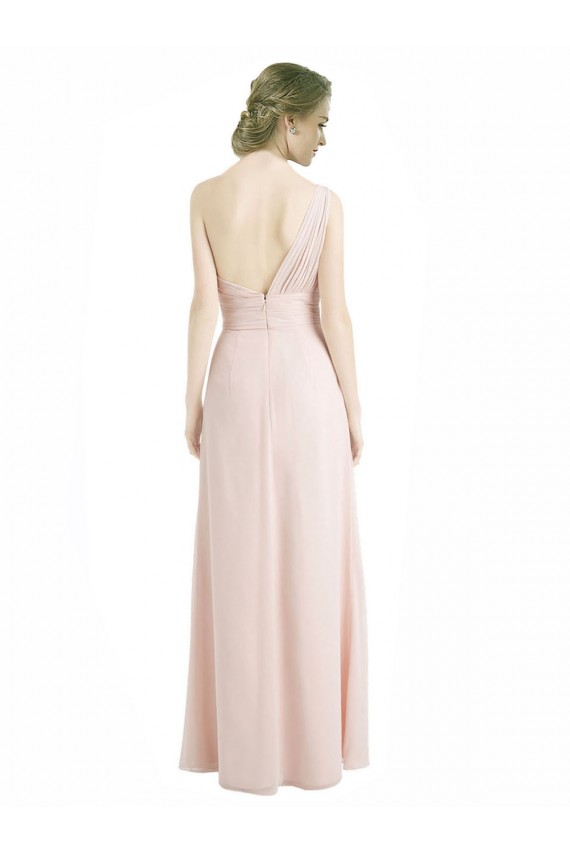 Best Full Length Chiffon Bridesmaid Dress with One Wide Shoulder Strap Sydney