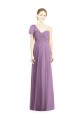 Best Flutter Sleeves One Shoulder Long Chiffon Bridesmaid Dress Sydney