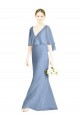 Best V-Back Trumpet Chiffon Bridesmaid Dress with Draped Cape Overlay Sydney