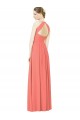 Best Open Back Shirred Halter Chiffon Bridesmaid Dress Sydney